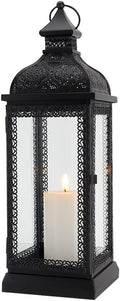 Farmhouse Beige Candle — 13" — Black