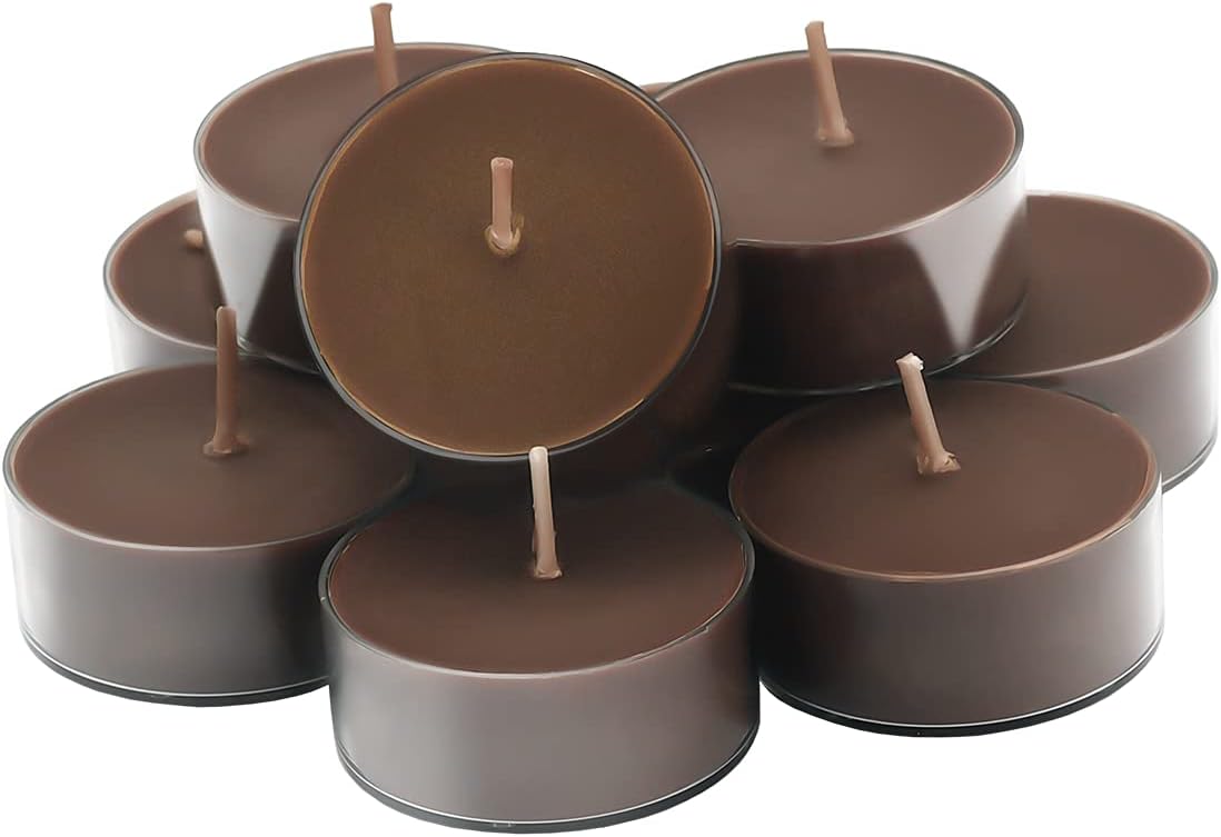 Scented Luxe Metal Candle Set — Set of 12 — coffee