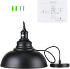 Dimmable Farmhouse Metal Pendant Light - View 8