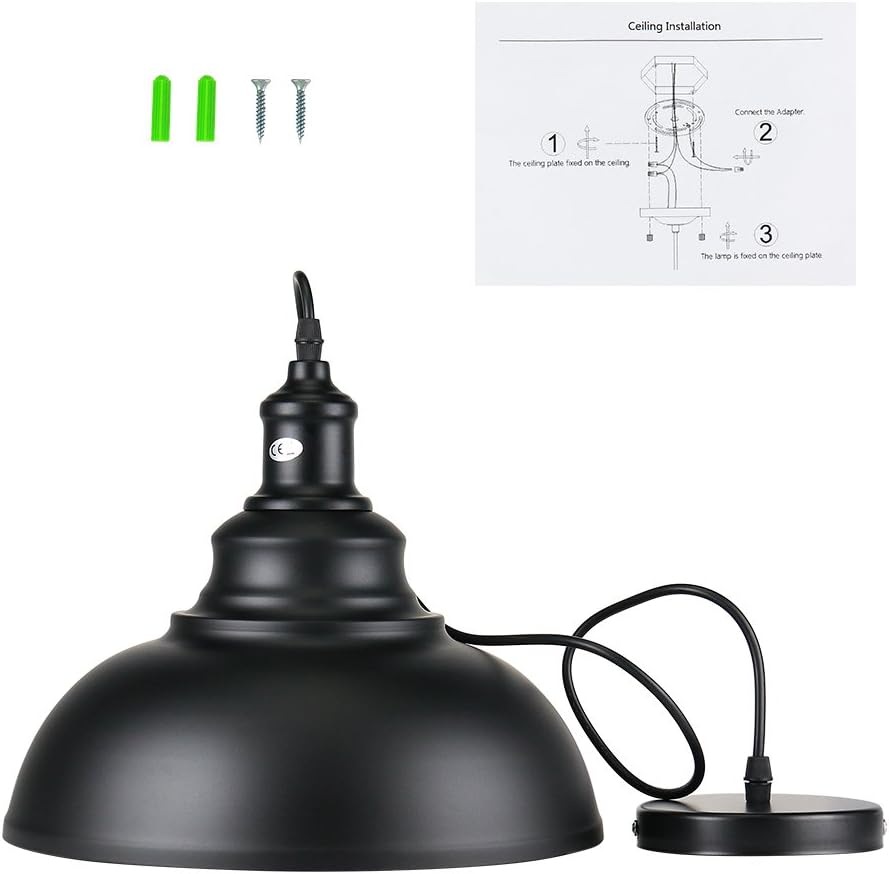 Dimmable Farmhouse Metal Pendant Light - View 8