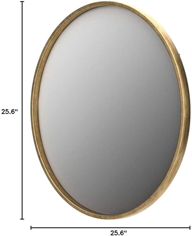 Round Luxe Wood Wall Mirror — 25.6" - View 6