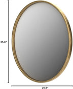 Round Luxe Wood Wall Mirror — 25.6" - View 6