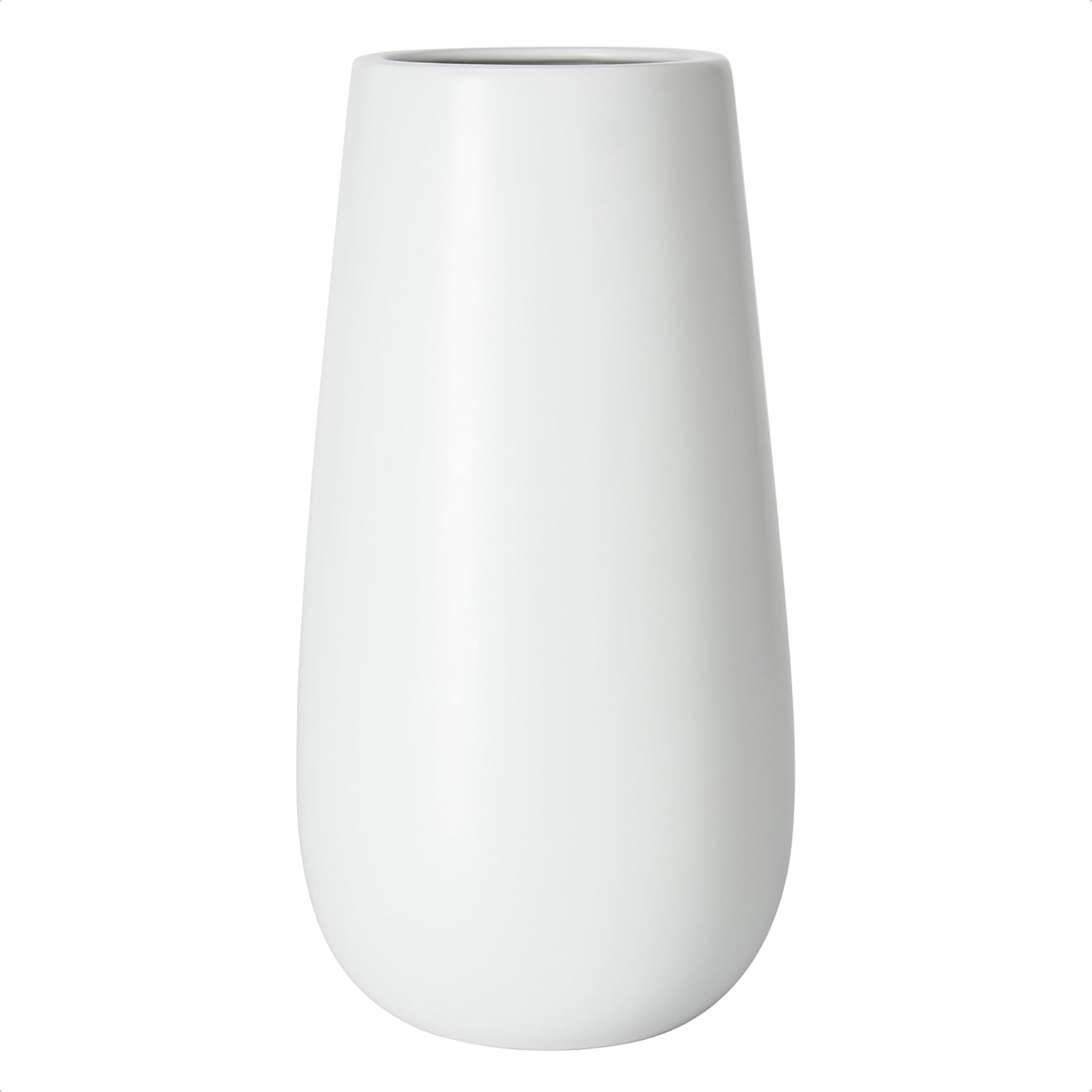 Oval Black Vase — 10" — 10 Inch