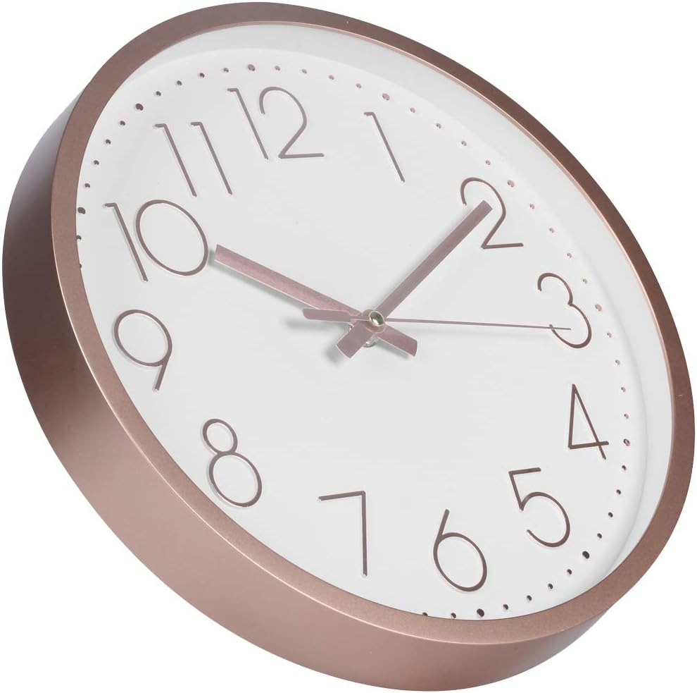 Battery Operated Luxe Glass Wall Clock — 12" - View 5