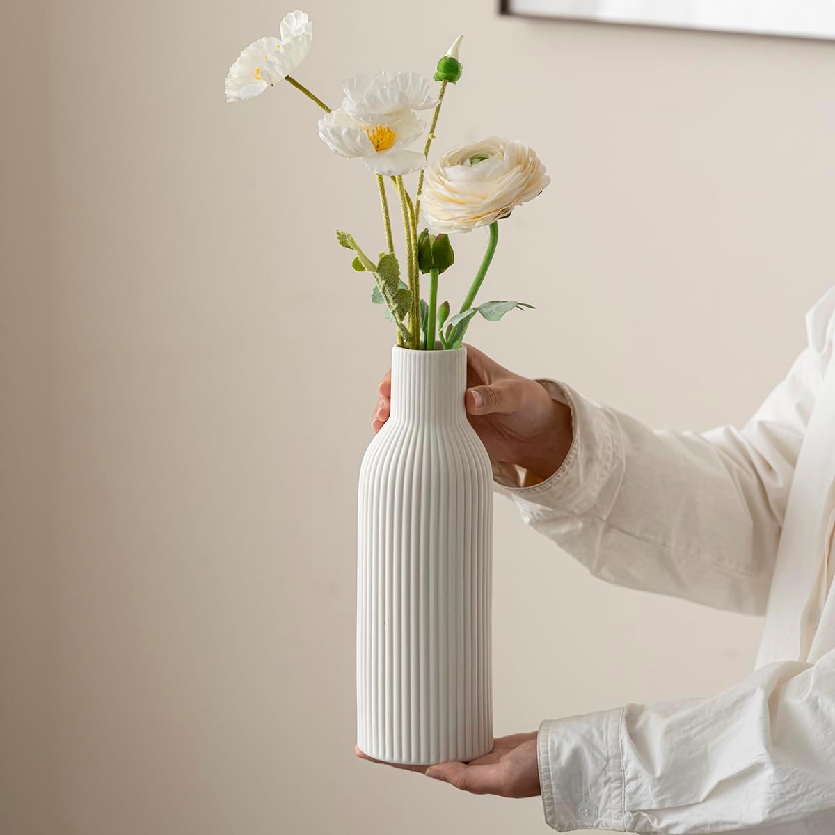 Modern Beige Decorative Vase — Set of 3 - View 7