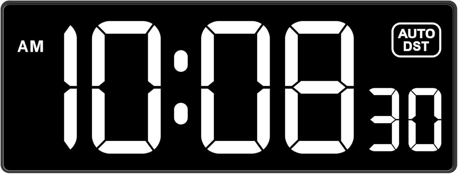 Dimmable Blue Wall Clock — 10.2" — 10.2" White