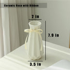 Modern Ceramic Flower Vase — 7.9" - View 7