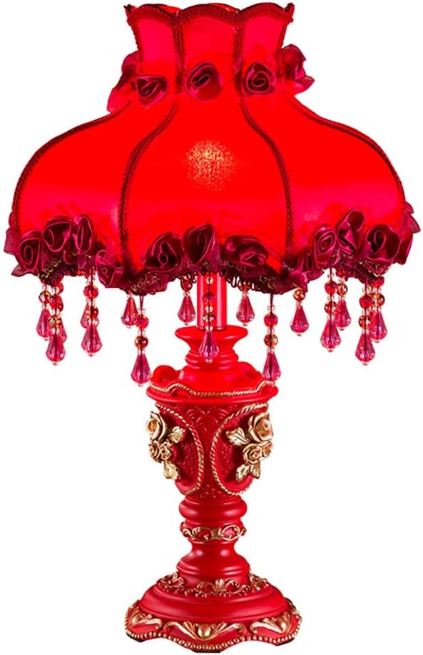 Antique Blue Desk Lamp — Red