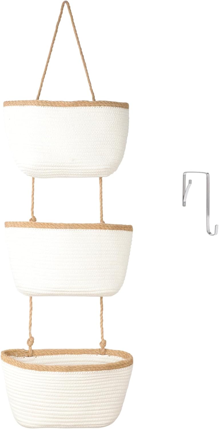 Boho Black Vase — White & Dark Brown