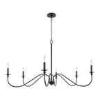 Farmhouse Black Chandelier — 6-Light