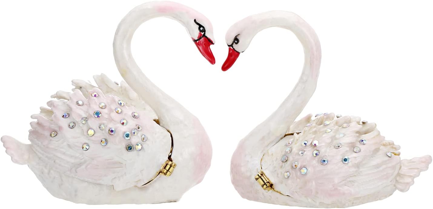 Blue Storage Basket — Couple Swan