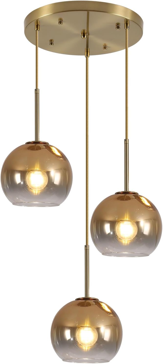 Luxe Gold Pendant Light — 1-Light — Gold-20*3