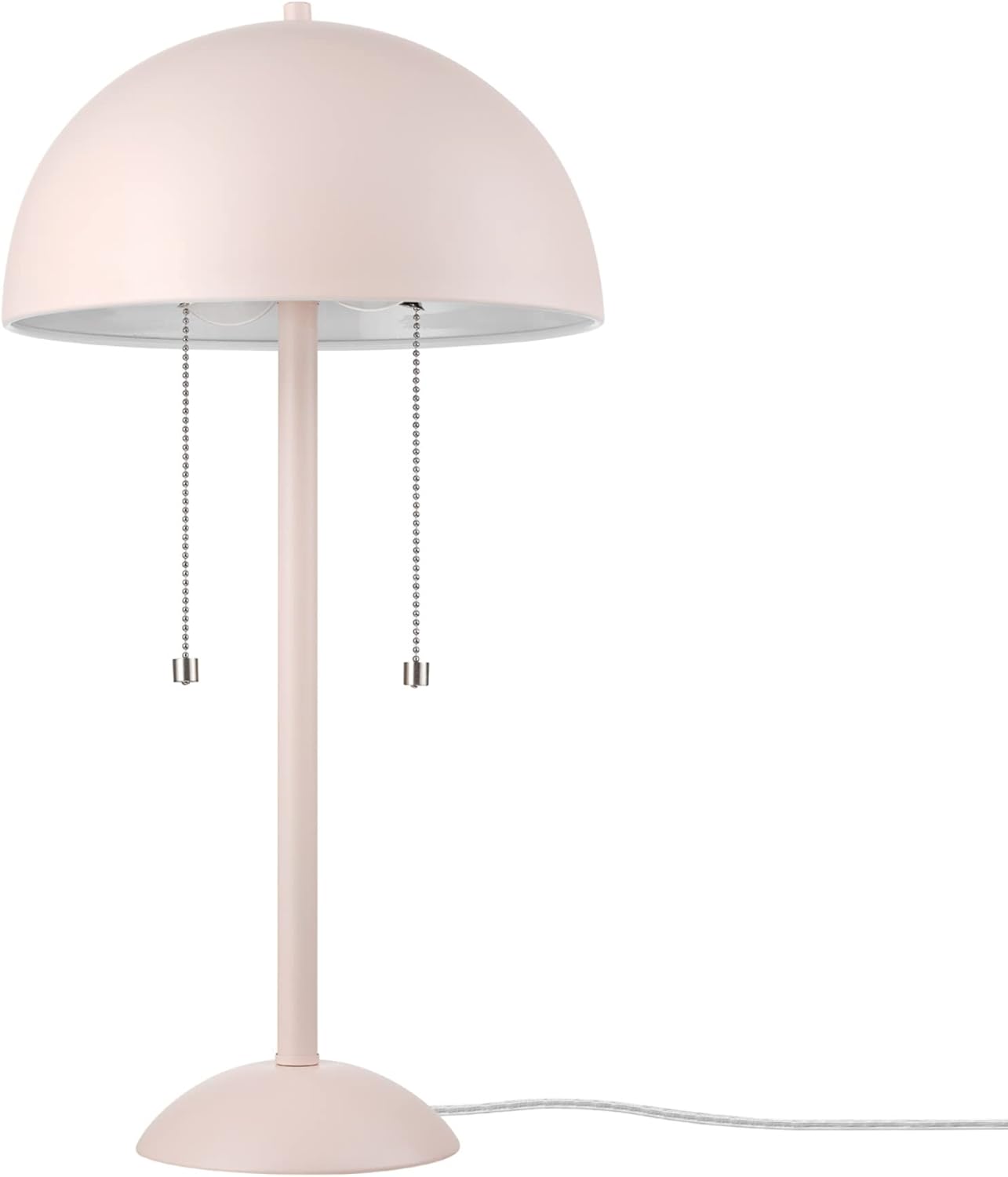 Luxe Black Table Lamp — 2-Light — Luna (Pink)