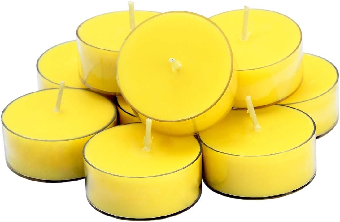 Scented Luxe Metal Candle Set — Set of 12 — lemon