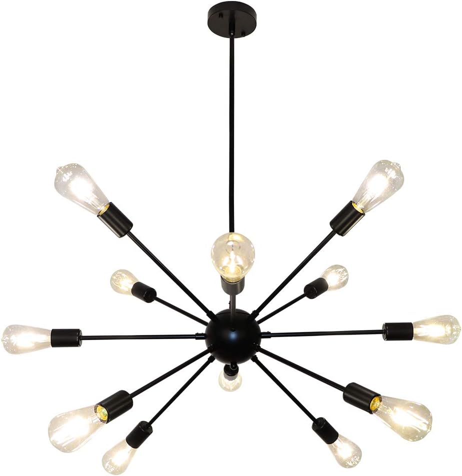 Luxe Black Chandelier — Black
