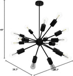 Vintage Farmhouse Black Chandelier — 12-Light - View 10