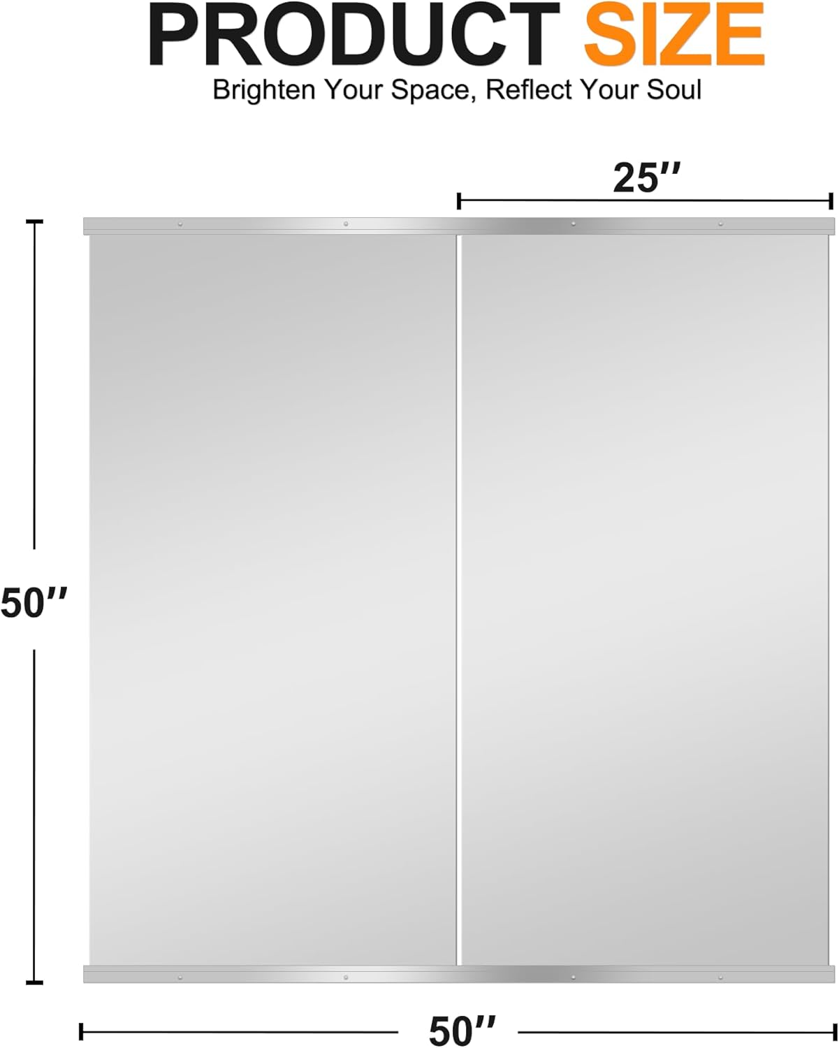 Glass Wall Mirror — 50" - View 5