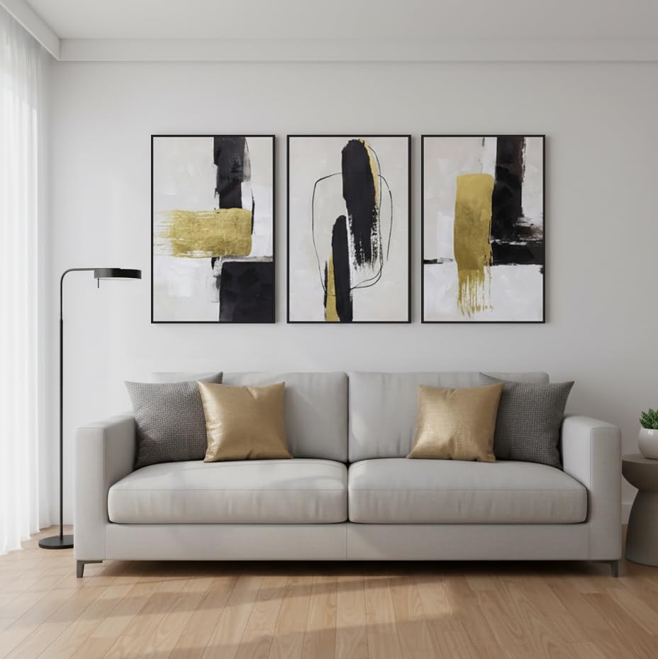 Framed Luxe Gold Canvas Wall Art — 16" - View 5