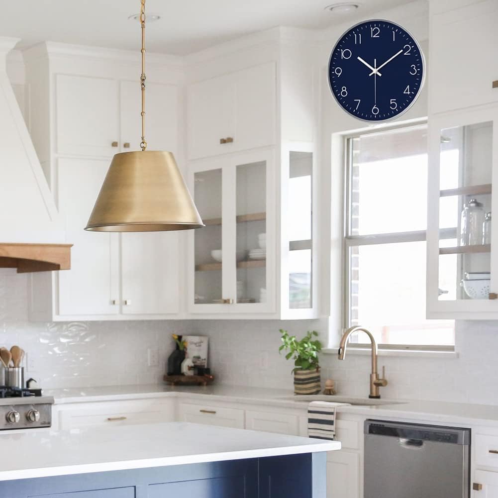 Battery Operated Blue Wall Clock - View 7