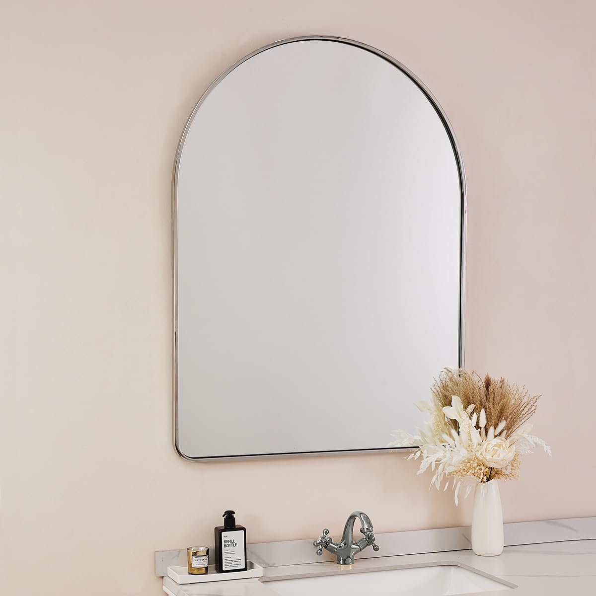 Luxe Gold Mirror — 26" — Brushed Nickel
