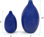 Oval Ceramic Vase Set — 12" - View 8