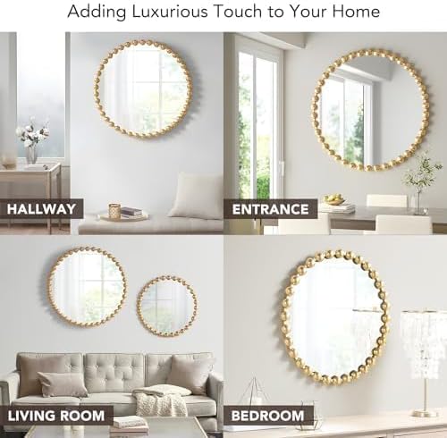 Luxe Black Round Mirror — 36" - View 4