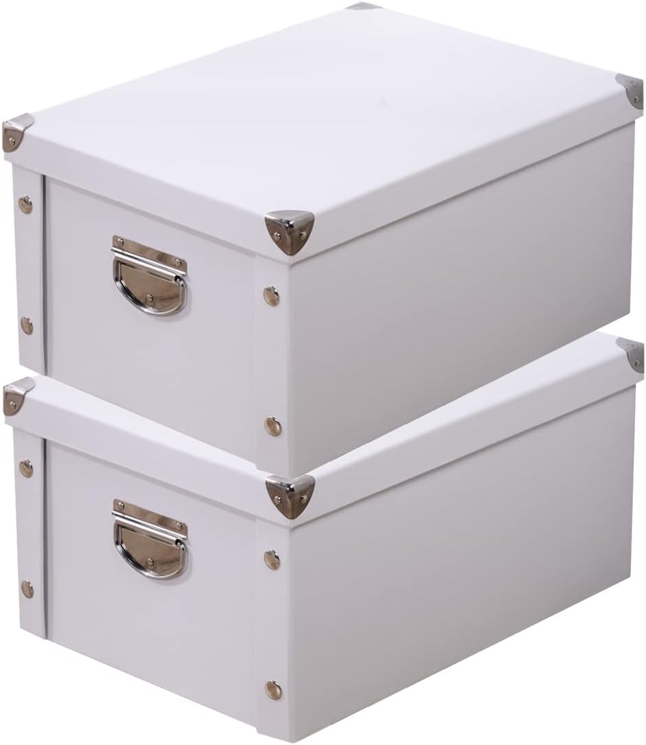 Black Storage Basket — 2Pcs-White
