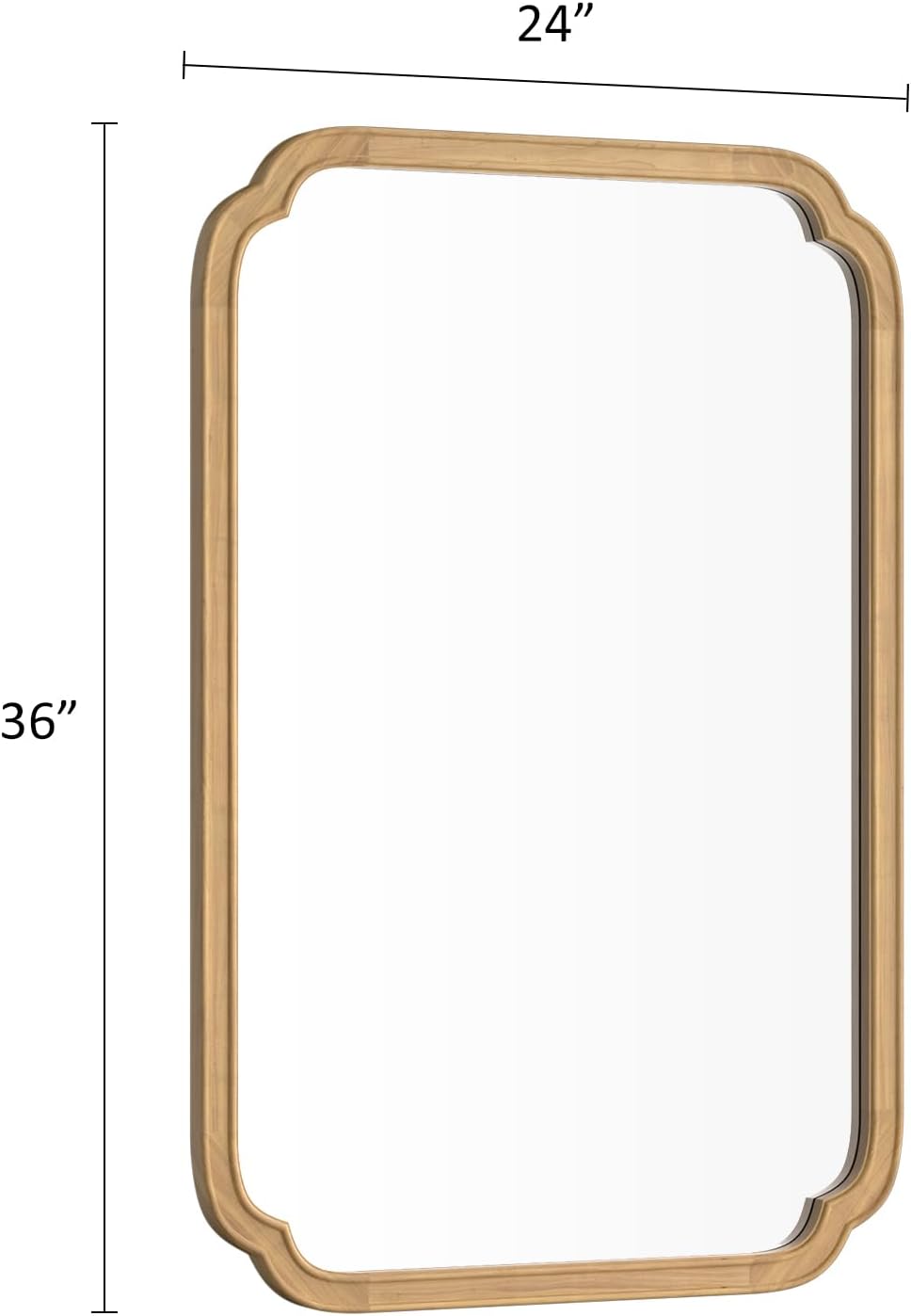 Farmhouse Beige Wall Mirror — 36" - View 3