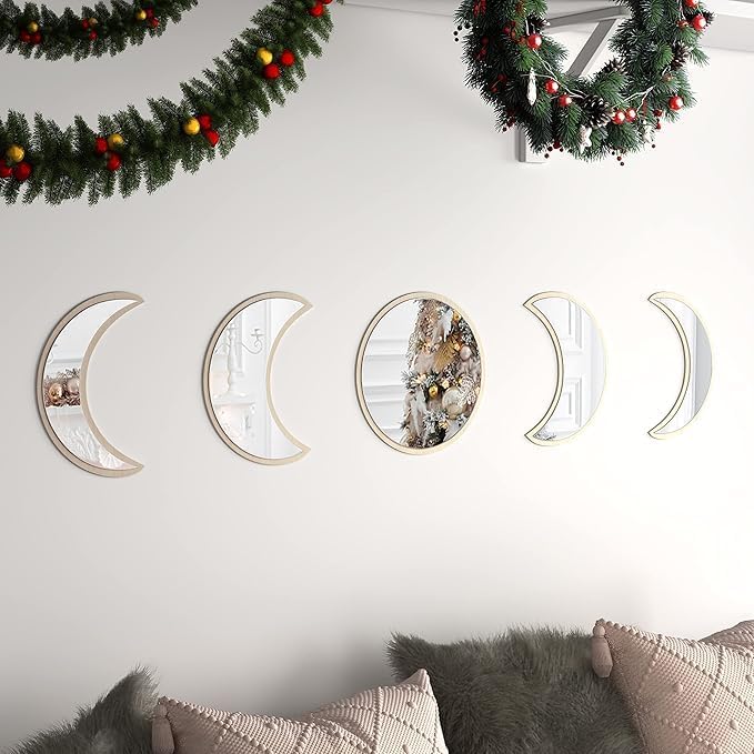 Boho Black Wall Mirror — 10.4" - View 8