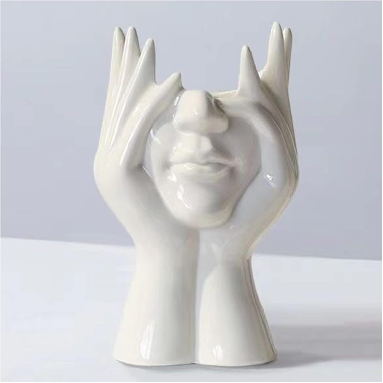Luxe Ceramic Vase — White-C