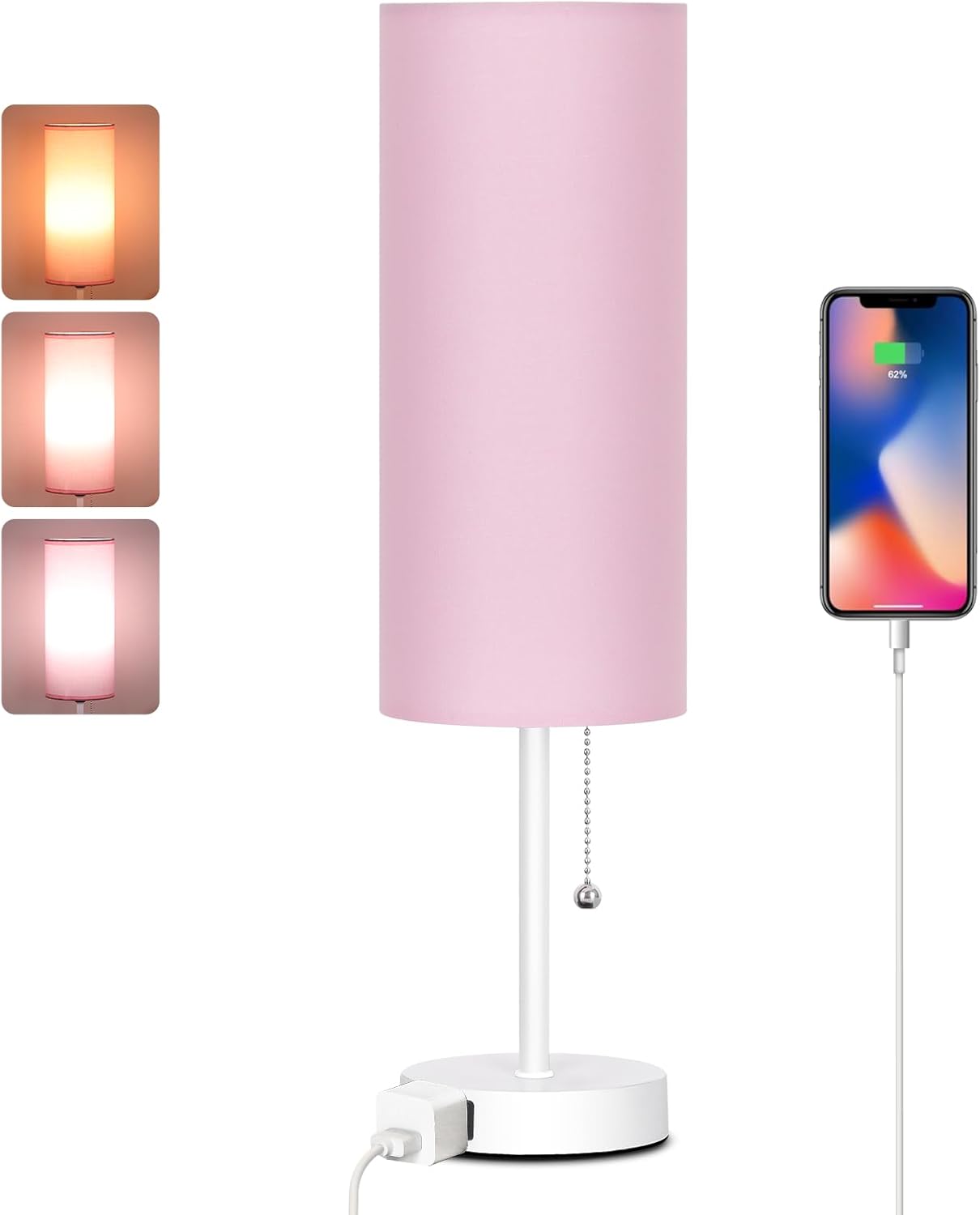 Black Nightstand Lamp — 18 in