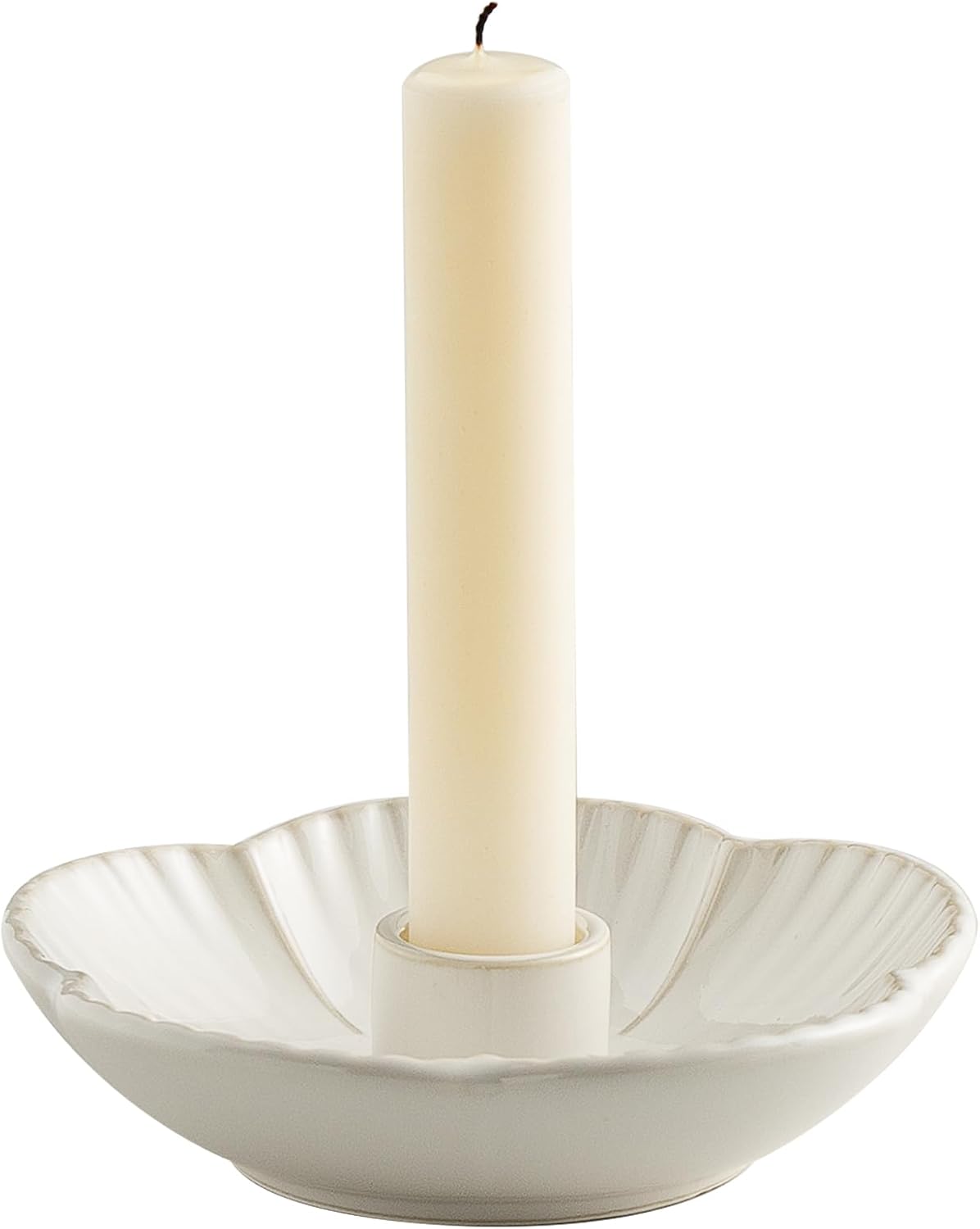 Vintage Farmhouse Black Candle — White