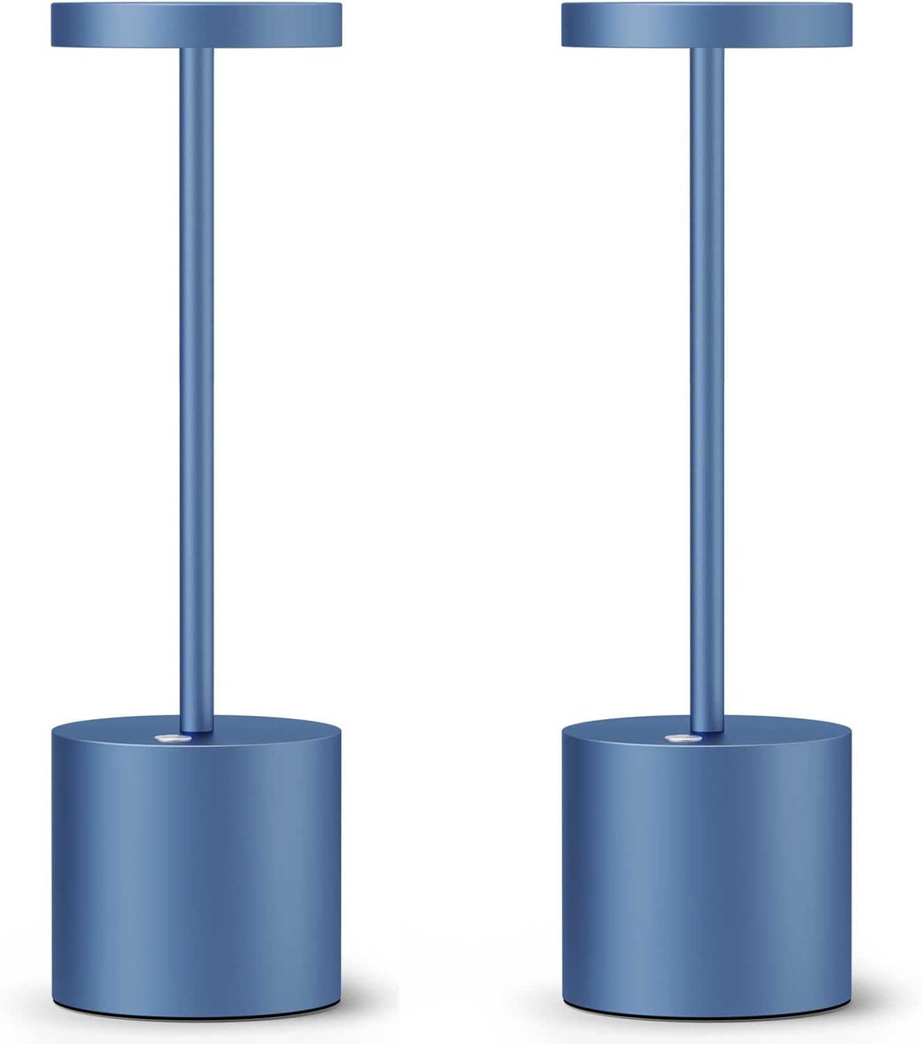 Cordless Luxe Beige Table Lamp — 2 Pack Blue
