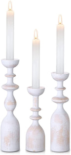 Farmhouse Black Pillar Candle — 4" — White