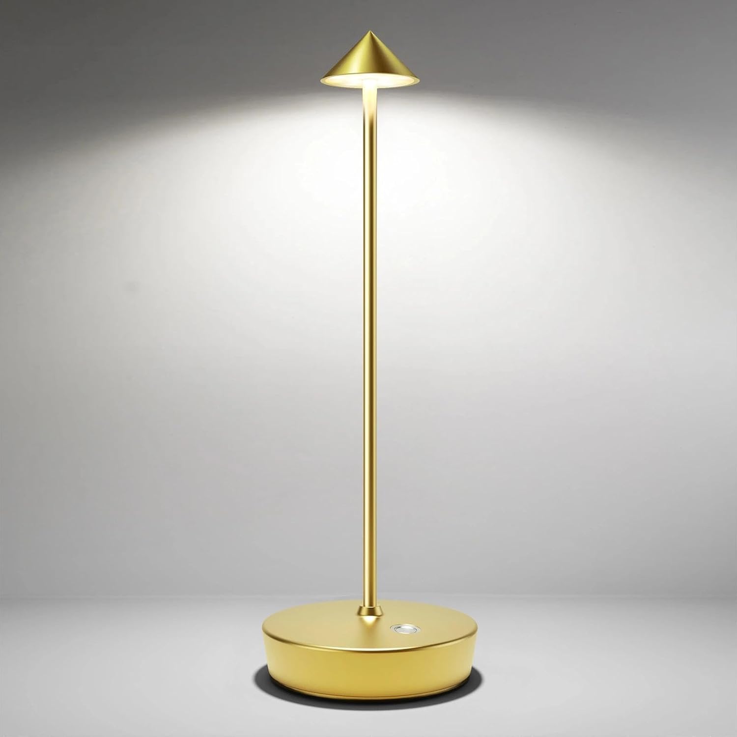 Cordless Luxe Black Desk Lamp — Brass