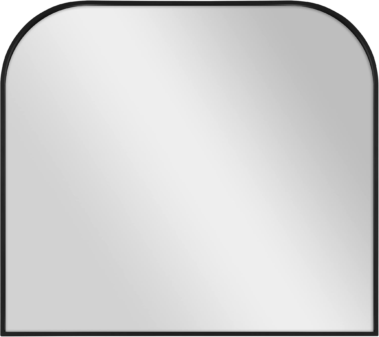 Round Modern Black Mirror — 26" — Black