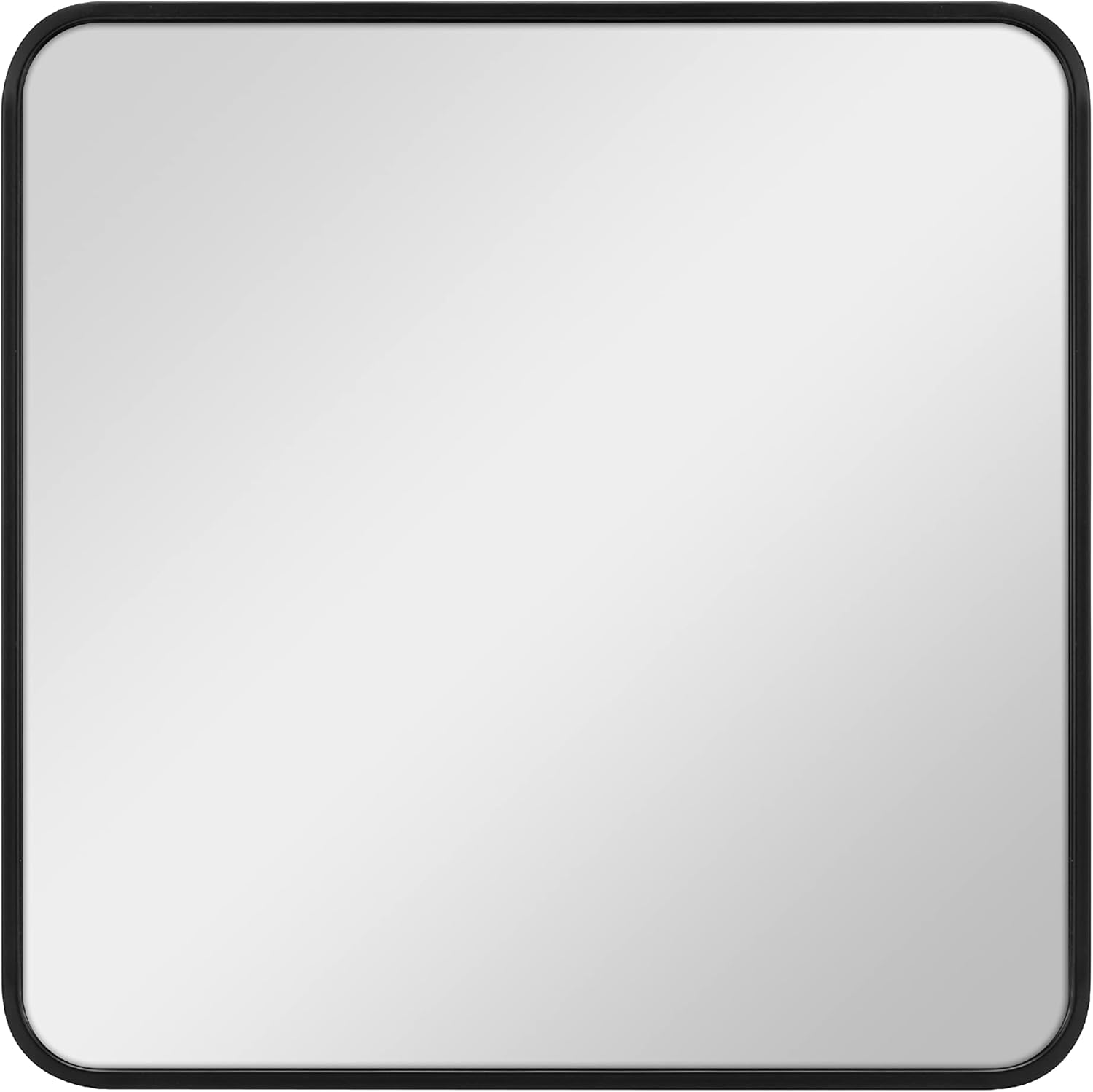 Round Modern Black Mirror — 26" — Black