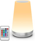 Rechargeable Brown Bedside Lamp — Silver