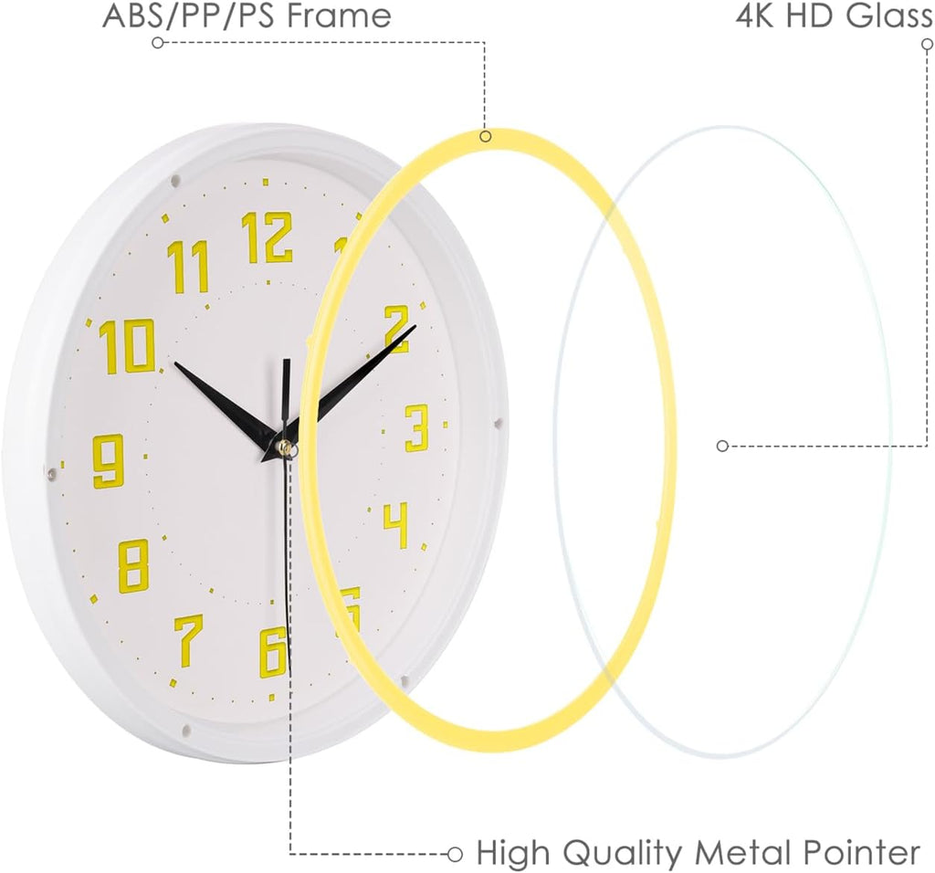 Round Modern Blue Wall Clock — 9" - View 3