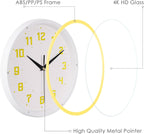 Round Modern Blue Wall Clock — 9" - View 3