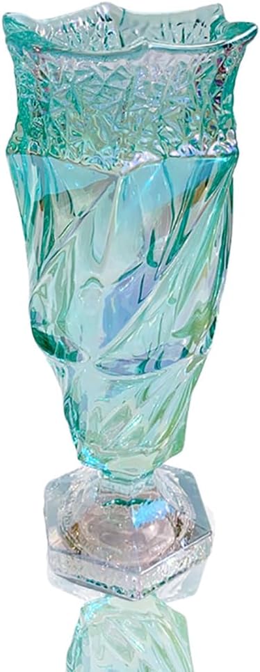 Boho Blue Flower Vase — 5" — Sparkling Grenn
