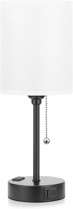 USB Beige Bedside Lamp - View 8