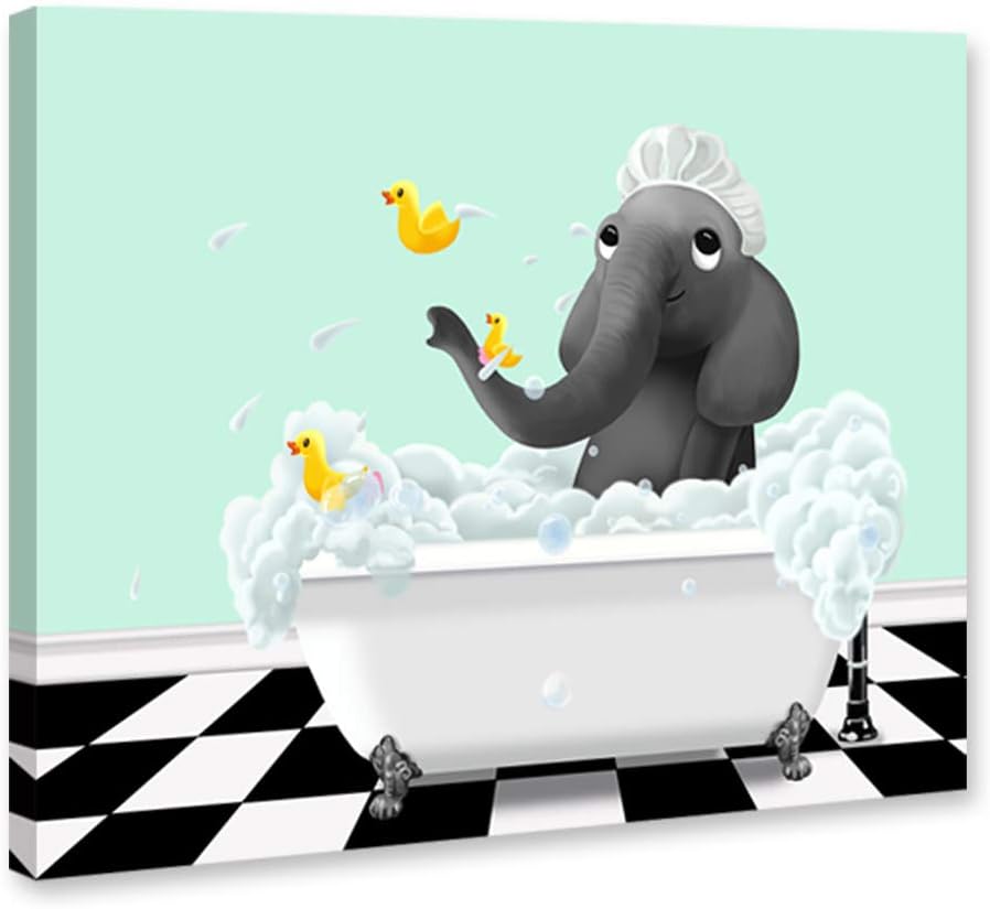 Blue Wall Art — Elephant