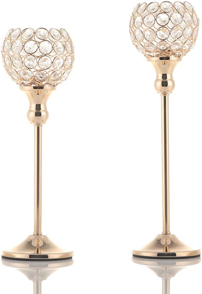 Luxe Gold Pillar Candle — 13" — 2 pcs 13" & 15" Tall
