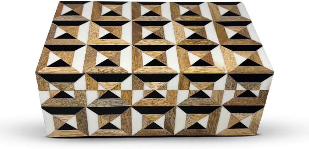 Black Storage Basket — Brown, Black and off white