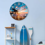 Battery Operated Blue Wall Clock — 12" - View 5