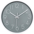 Round Modern Gold Wall Clock — 12" — Gray