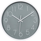 Round Modern Gold Wall Clock — 12" — Gray