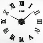 Modern Black Wall Clock - View 2