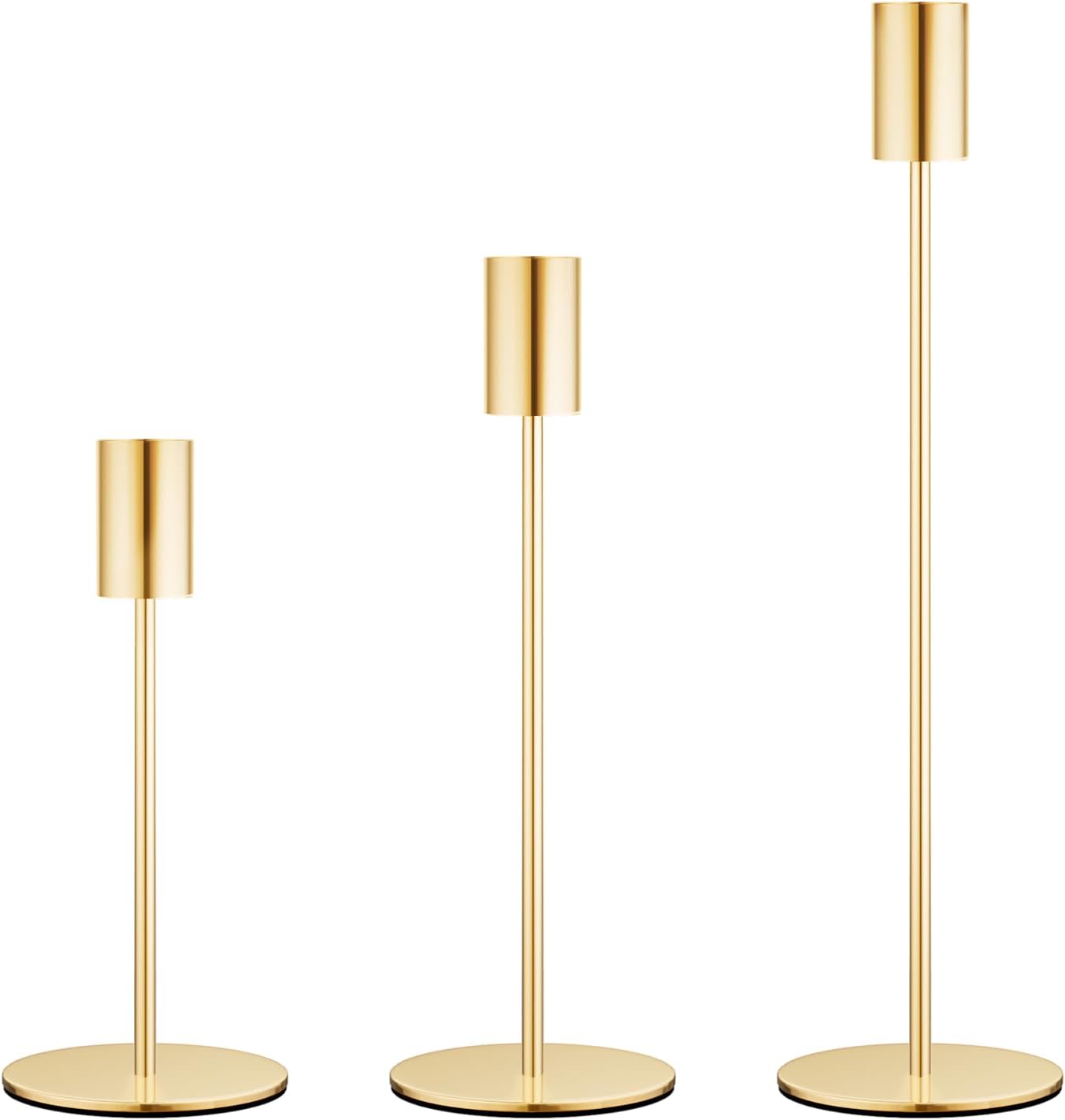 Luxe Black Candle — Set of 6 — French Gold